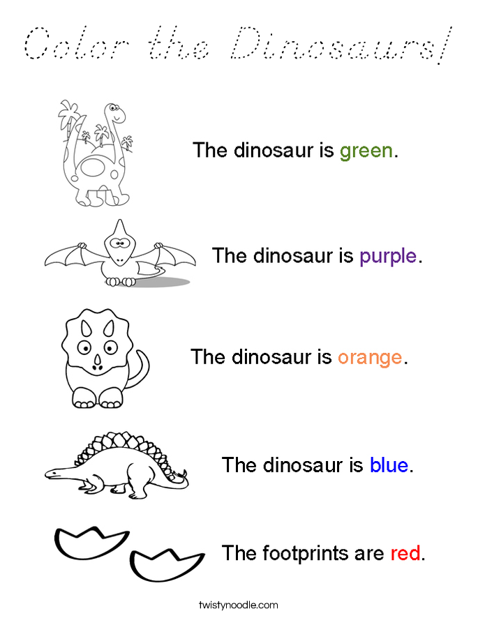 Color the Dinosaurs! Coloring Page