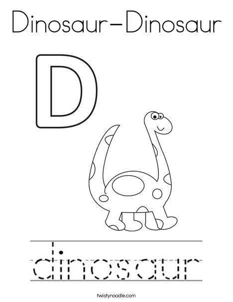 Dinosaur starts with D! Coloring Page