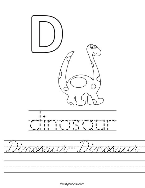 Dinosaur starts with D! Worksheet