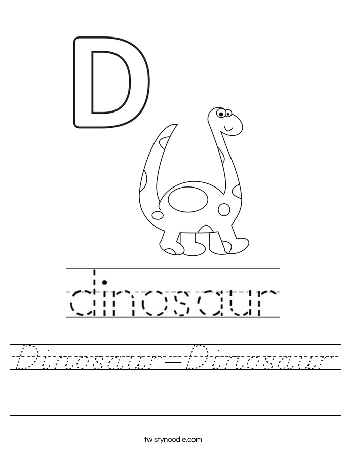 Dinosaur-Dinosaur Worksheet