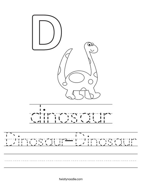 Dinosaur starts with D! Worksheet
