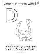 Dinosaur starts with D Coloring Page