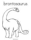 brontosaurus Coloring Page