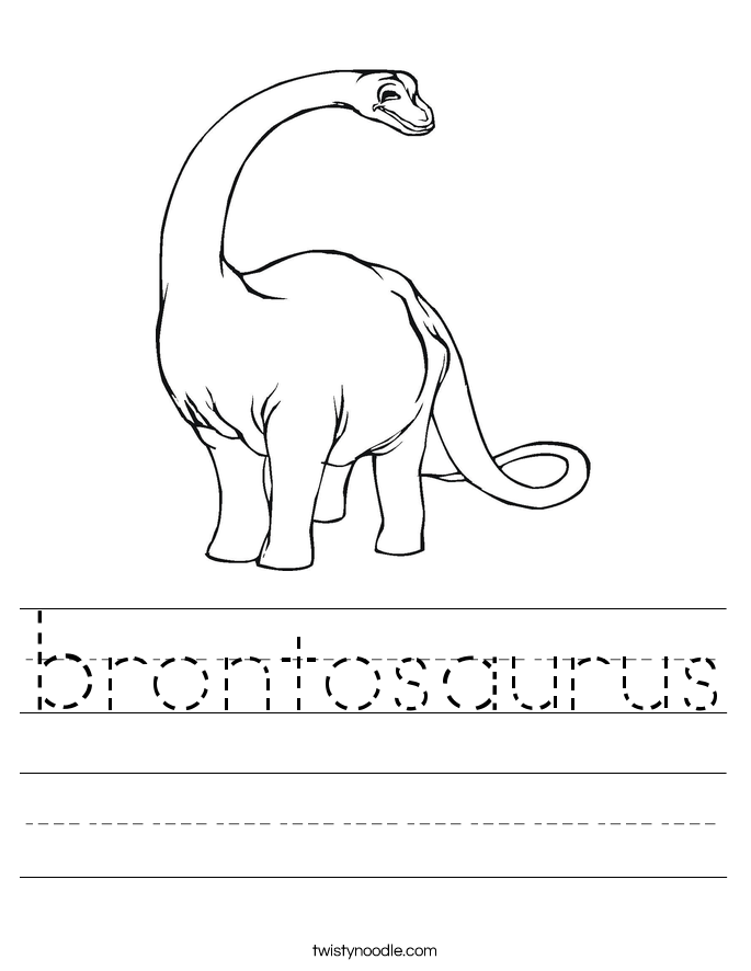 brontosaurus Worksheet