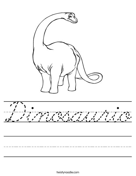 Apatosaurus Worksheet