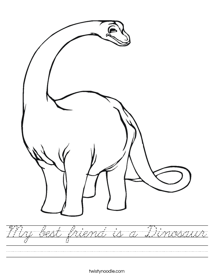 My best friend is a Dinosaur Worksheet