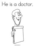 He is a doctor. Coloring Page
