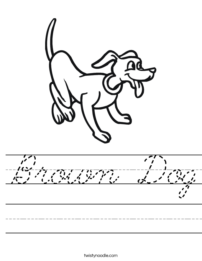 Brown Dog Worksheet
