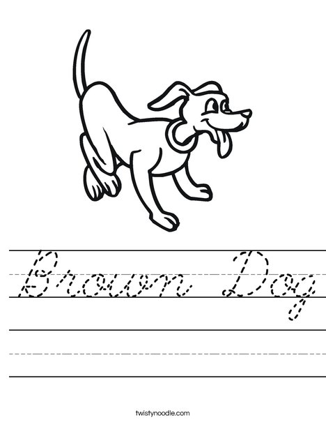 Playful Dog Worksheet