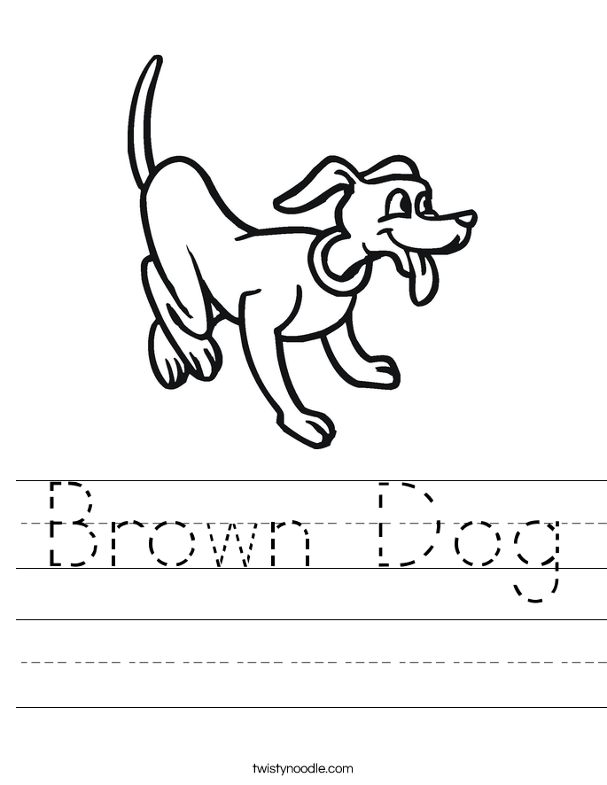 Brown Dog Worksheet