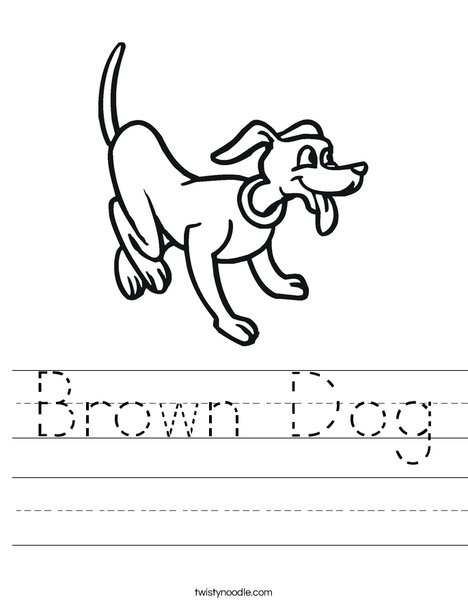 Playful Dog Worksheet