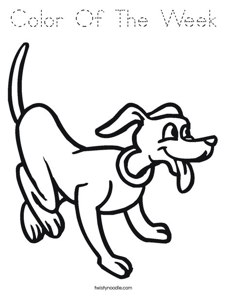 Playful Dog Coloring Page