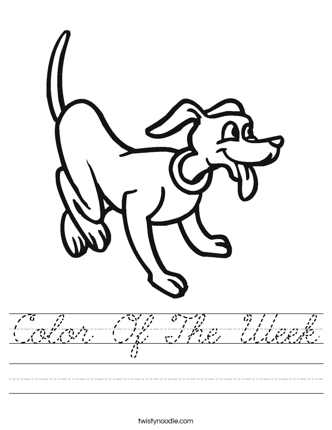 Color Of The Week Worksheet