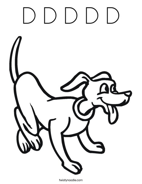 Playful Dog Coloring Page
