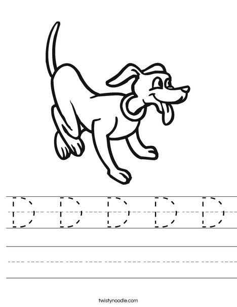 Playful Dog Worksheet