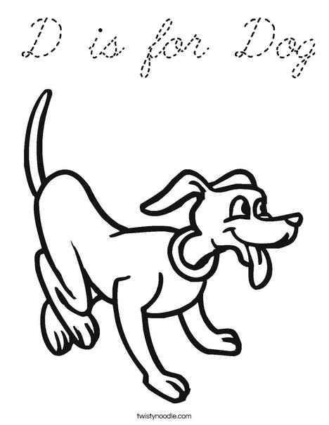 Playful Dog Coloring Page