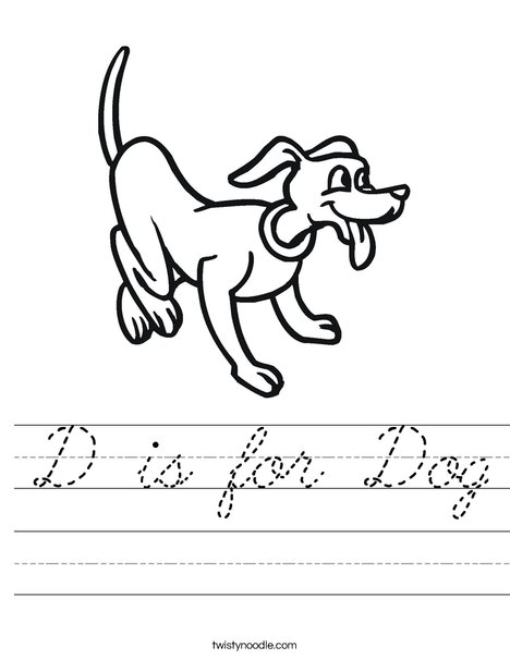 Playful Dog Worksheet