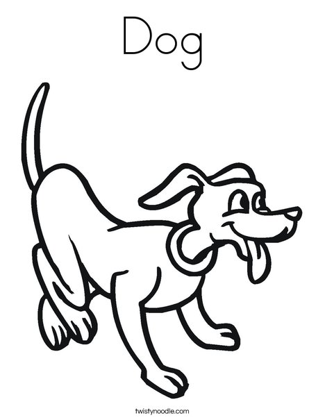 Playful Dog Coloring Page