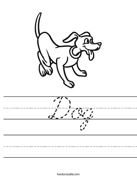 Playful Dog Worksheet