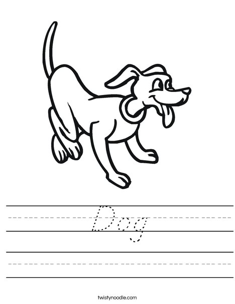 Playful Dog Worksheet