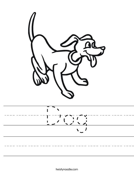 Playful Dog Worksheet