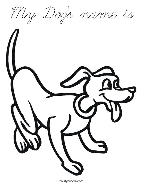 Playful Dog Coloring Page