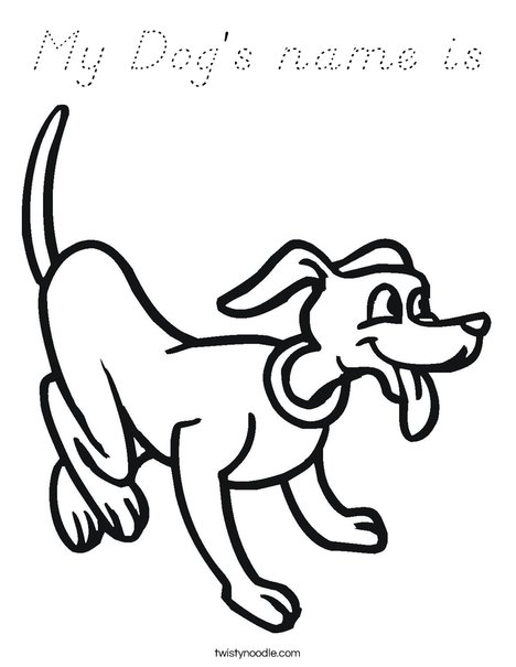 Playful Dog Coloring Page