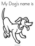 My Dog's name is Coloring Page