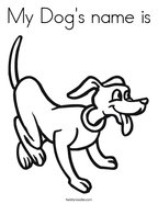 My Dog's name is Coloring Page