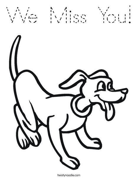 Playful Dog Coloring Page