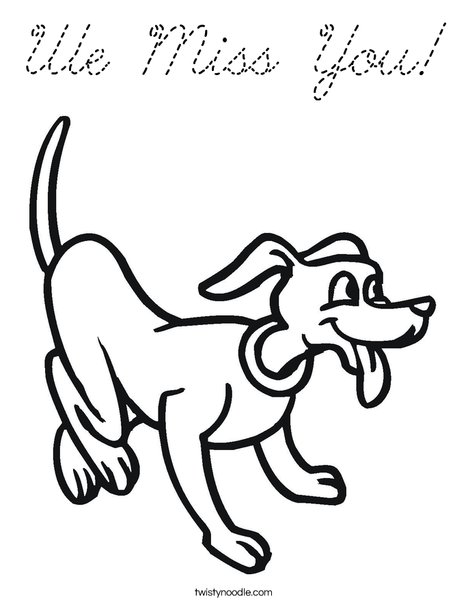 Playful Dog Coloring Page