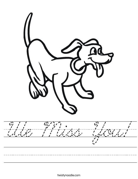 Playful Dog Worksheet