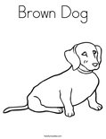 Brown DogColoring Page