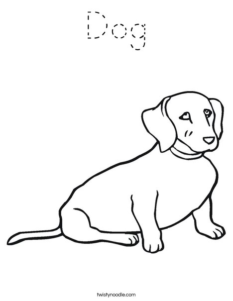 Wiener Dog Coloring Page
