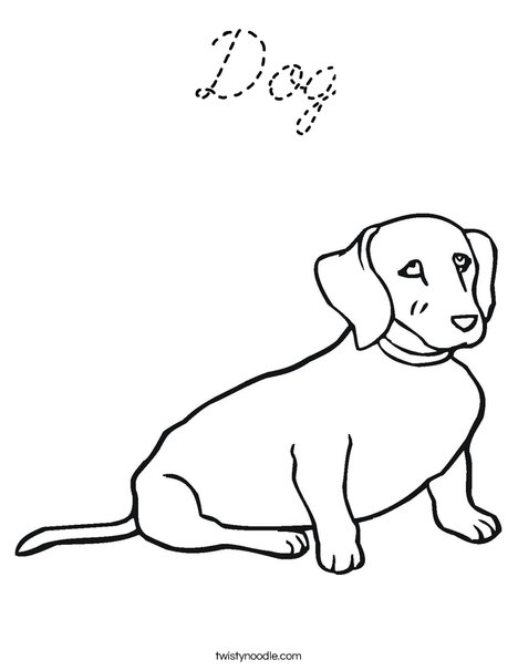 Wiener Dog Coloring Page