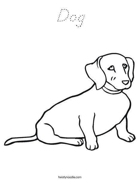 Wiener Dog Coloring Page