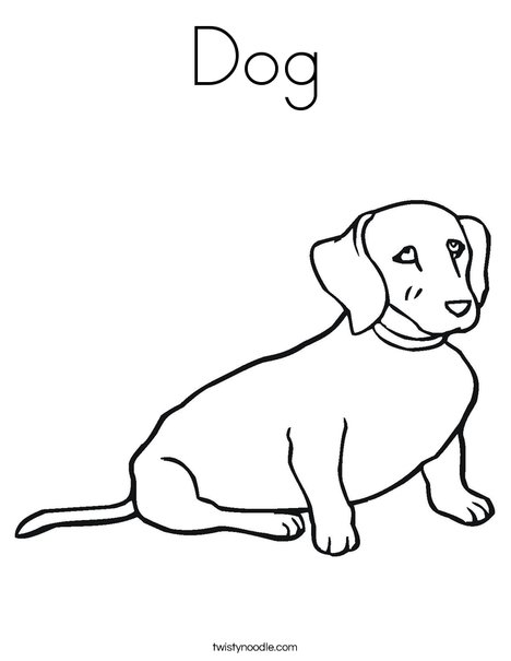 Wiener Dog Coloring Page