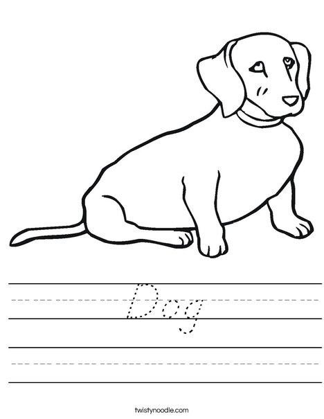 Wiener Dog Worksheet