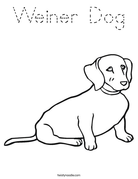 Wiener Dog Coloring Page