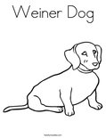 Weiner DogColoring Page
