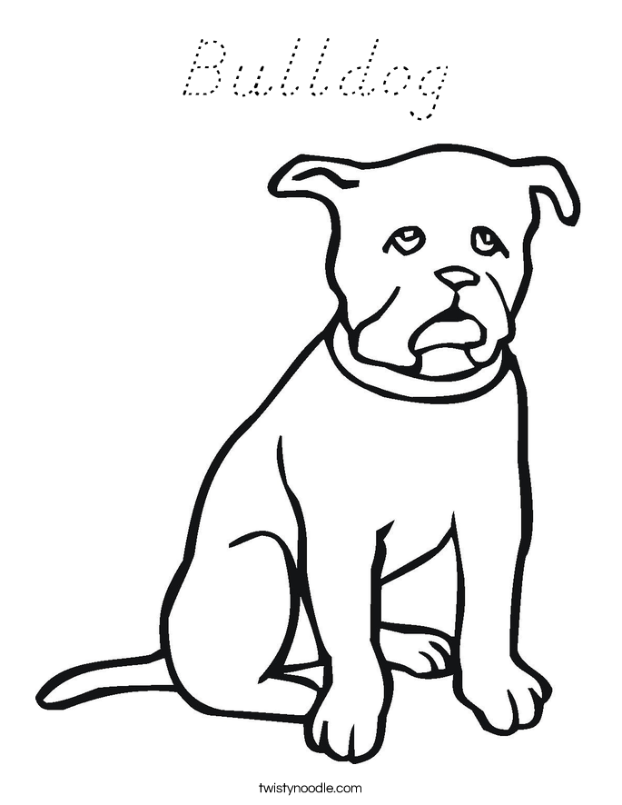 Bulldog Coloring Page