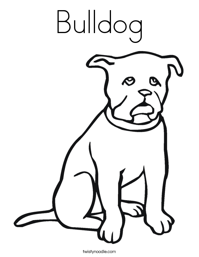 Bulldog Coloring Page