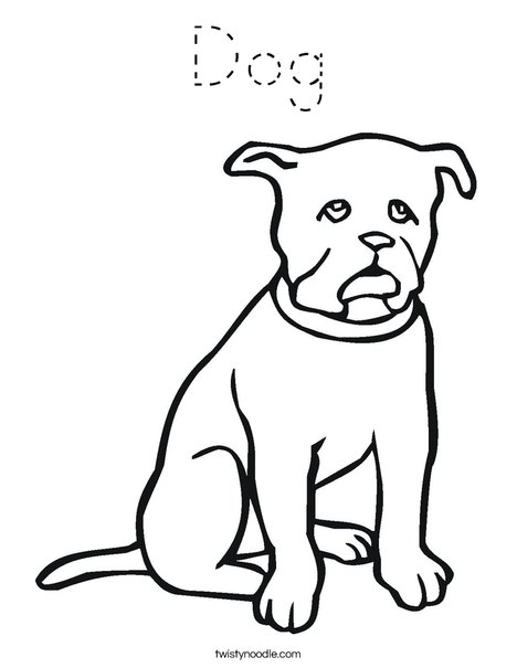 Black Dog Coloring Page