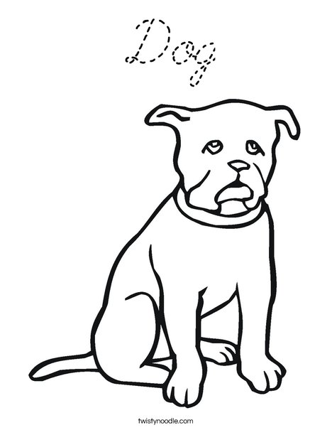 Black Dog Coloring Page