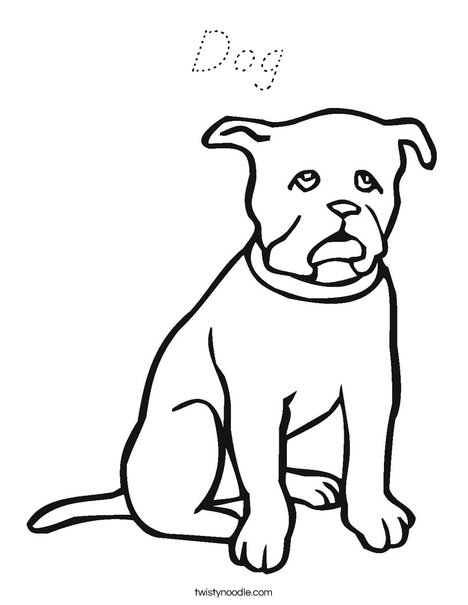 Black Dog Coloring Page