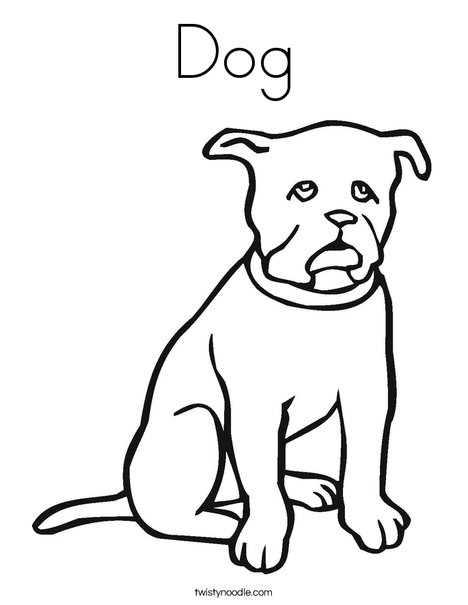 Black Dog Coloring Page