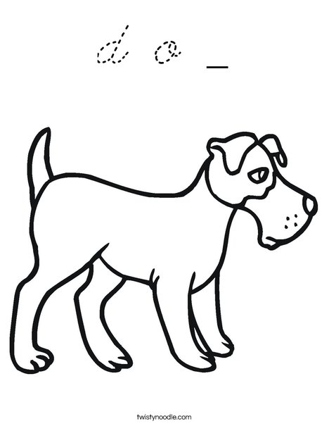 Brown Dog Coloring Page
