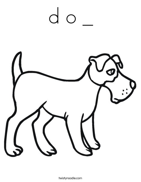 Brown Dog Coloring Page