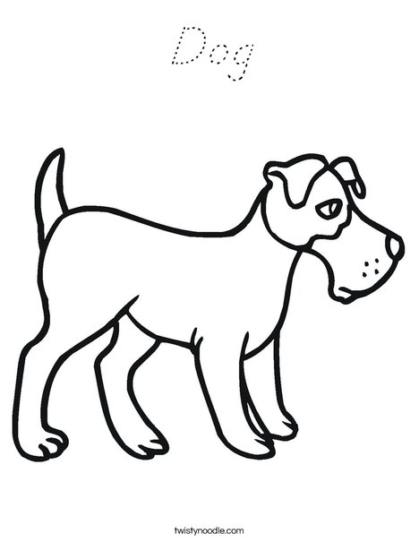 Brown Dog Coloring Page