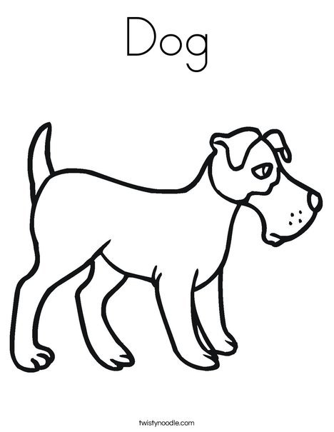 Brown Dog Coloring Page